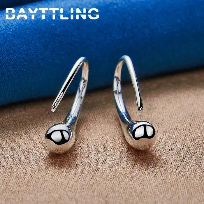 Boucles d'oreilles goutte d'eau/larme en argent Sterling 925, 27MM, breloque pour femmes, cadeaux de fête de mariage, accessoires de mode, bijoux