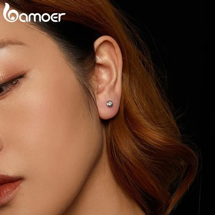 Boucles d'oreilles en diamant Moissanite pour femme
