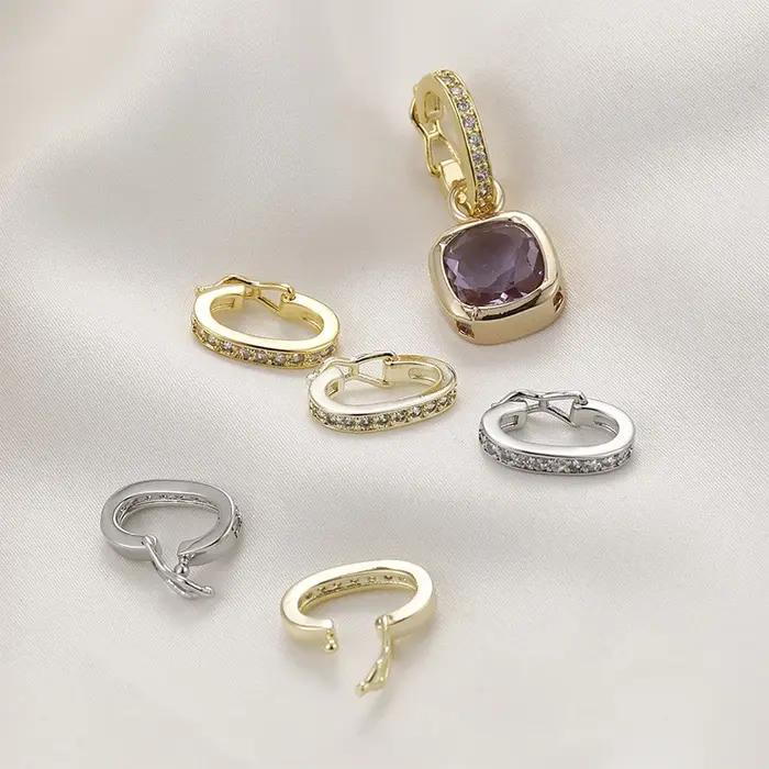 Fermoirs plaqués or 18K 14K rhodium ou argent pour bijoux amplificateurs de pendentifs pour bracelet collier et accessoires occasions spéciales