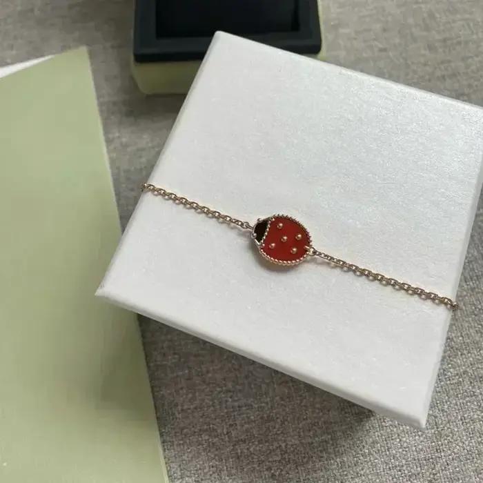 Bracelet coccinelle en argent Sterling 925