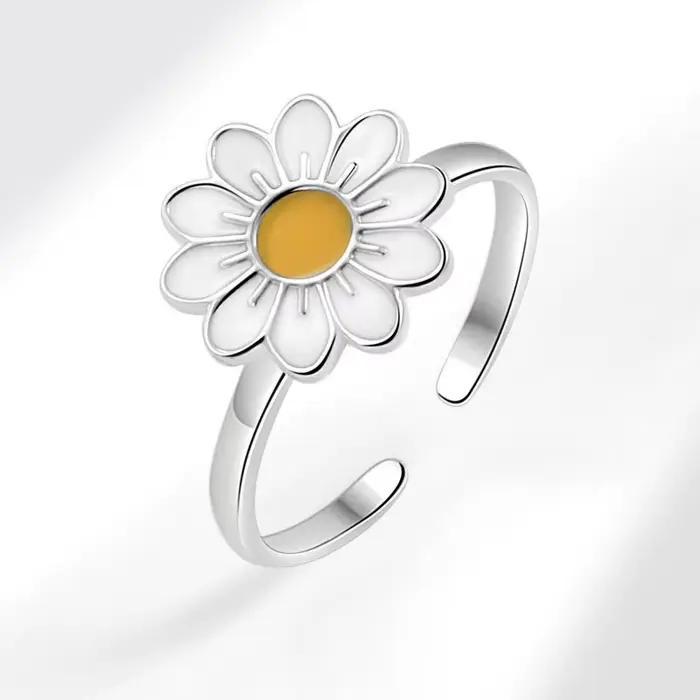 Bague ouverte en argent regardé 925 pour femme