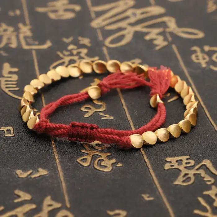 Bracelets tibétains bouddhistes en cuivre pour hommes et femmes