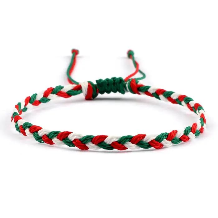 Bracelet et Bracelet tibétain bohème pour hommes et femmes, 30 couleurs, fil de cire étanche fait à