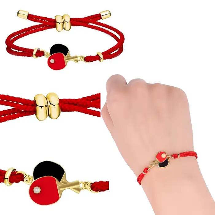 Bracelet Souvenir de Tennis de Table pour Femme, Bijou Polyvalent au Design Unique et Personnalisé, Cadeau Commémoratif
