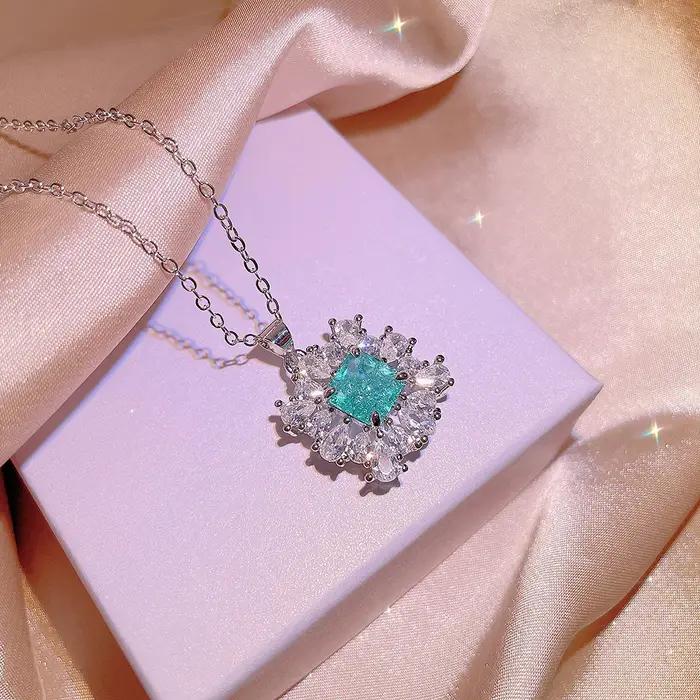 Paraiba-Ensemble de bijoux princesse Bling pour femme