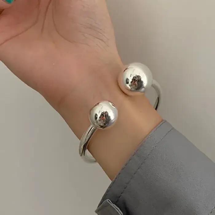 Bracelet Foxanry Minimaliste à la Mode Plaqué Argent avec Zircone Cubique Cadeau d'Anniversaire et Occasions Spéciales Femme