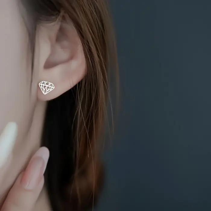 Boucles d'oreilles personnalisées en acier inoxydable (lot de 2) avec motif