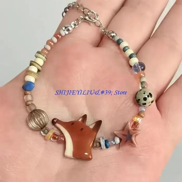 E21F – Bracelet renard coloré