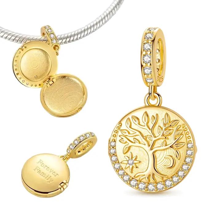 Pendentif Médaillon Arbre de Vie en Argent Sterling 925