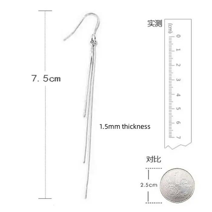 Buyee-Boucle d'oreille pendante en argent regardé 925 pour femme