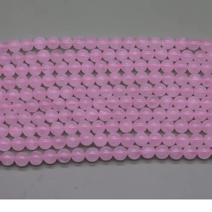 Perles rondes en pierre Rose naturelle, Quartz Rose, pour vêtements, cristaux et pierres de guérison, perles, bricolage, fabrication artisanale faite à la main