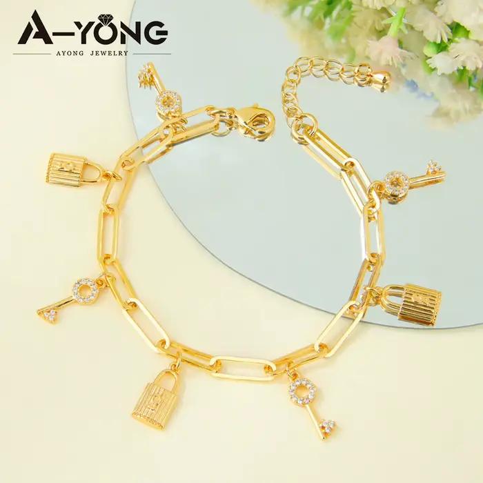 Bracelet de mode de dubaï plaqué or 21 carats