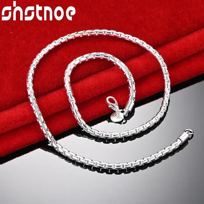 Collier en or 18 carats chaîne boîte homme femme bijou mode cadeau d'anniversaire elegance occassions speciales