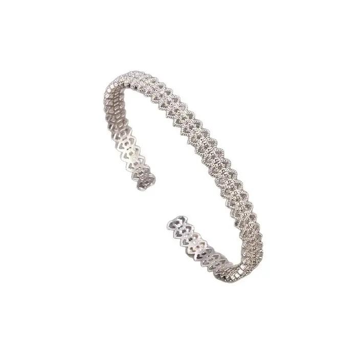 Nouveau bracelet en argent sterling 925, forme géométrique simple, bracelet pour femme, charme personnalisé, bijoux exquis