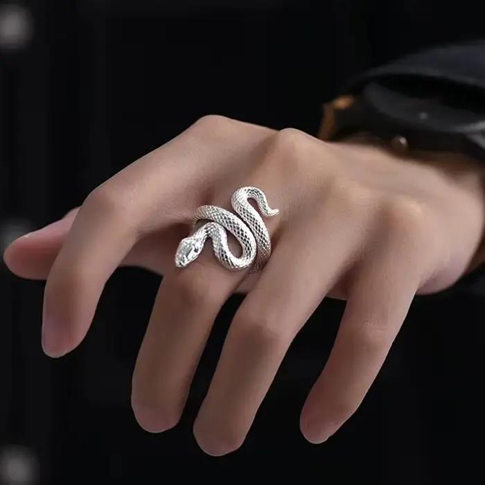 Bague serpent en argent Sterling 925 breloque de personnalité en forme d'animal cadeau de fête d'anniversaire pour femmes bijoux exquis nouvelle collection
