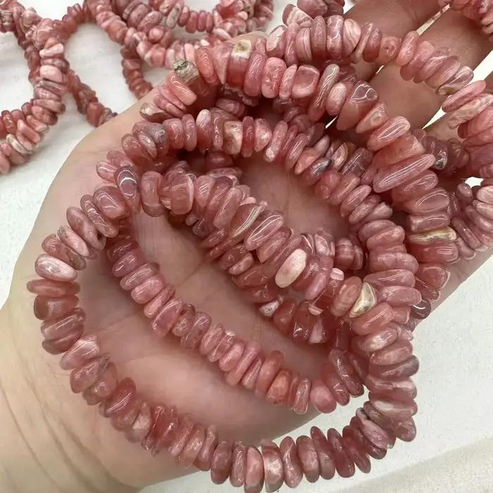 Bracelet de perles de rhodochrosite naturelle pour femme