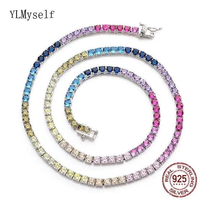 YLMyself – collier de Tennis en argent Sterling 925