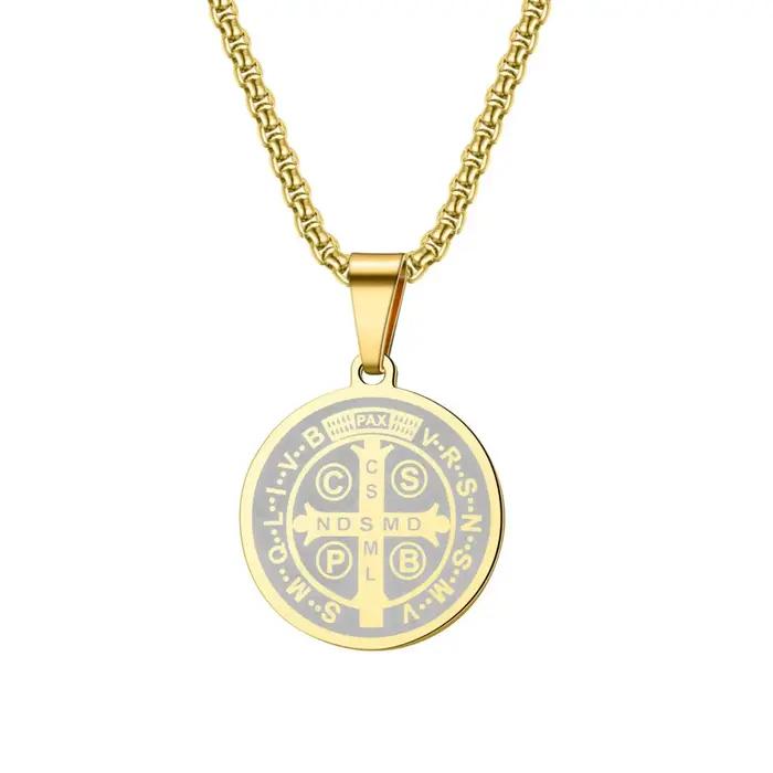 Collier pendentif Saint benoît pour femmes et hommes