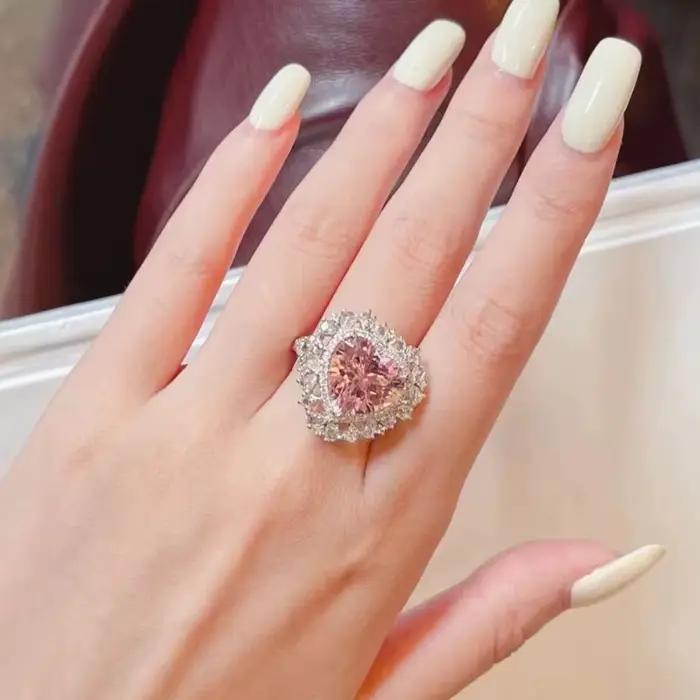 Bagues romantiques et créatives en forme de cœur pour femmes
