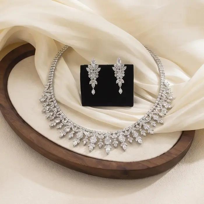 Parures de bijoux de luxe 2 pièces pour femmes