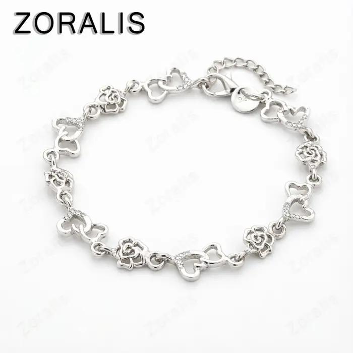 Magnifique Bracelet en Or 18 carats pour Femme, avec Cœur et Cristaux Élégants, Chaîne Tendance pour
