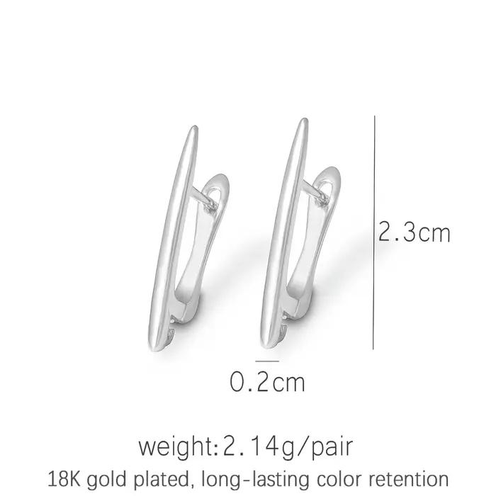 Crochets de boucle d'oreille anti-allergiques plaqués or 18 carats et rhodium pour femmes