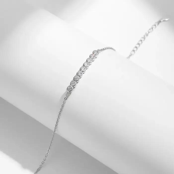 MODIAN D document-Bracelet simple Moissanite pour femme