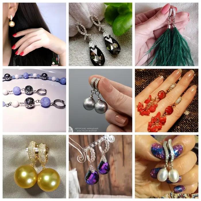 Boucles d'oreilles en cristal à levier créatif pour femmes