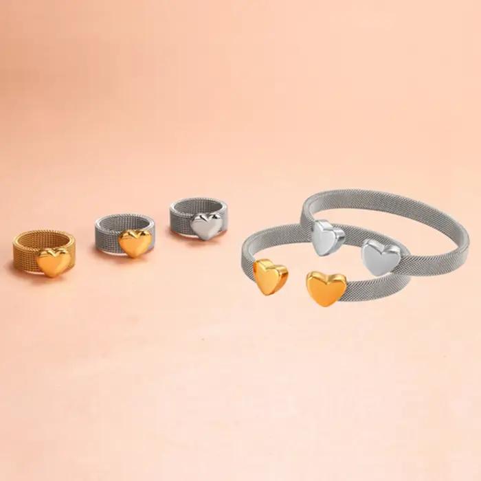Bracelets en forme de cœur pour femmes et hommes