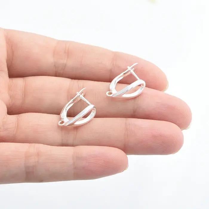 Crochets de boucle d'oreille en argent pour femmes