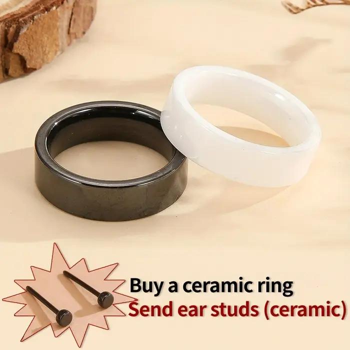 Bague en céramique minimaliste de style européen et américain