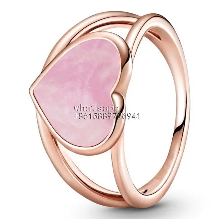 Bague minimaliste de luxe en argent sterling S925
