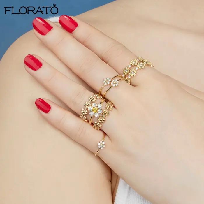 Bague en cristal de style bohème coréen pour femmes alliances de mariage avec zirconium blanc pour occasions spéciales mariage fiançailles cadeau de bijoux