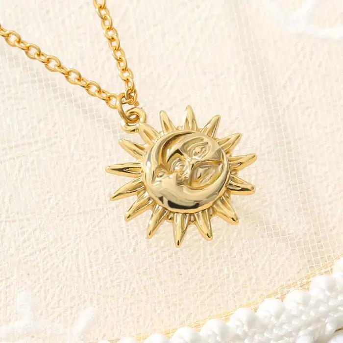 Collier soleil et lune pour femmes