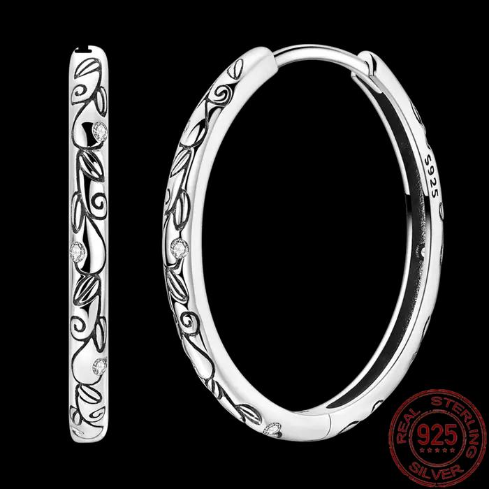 VAMO 925 en argent Sterling Vintage vigne boucles d'oreilles rondes