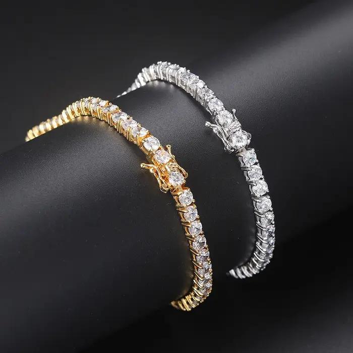 Bracelets tennis IOGOU en moissanite couleur D de 3 mm