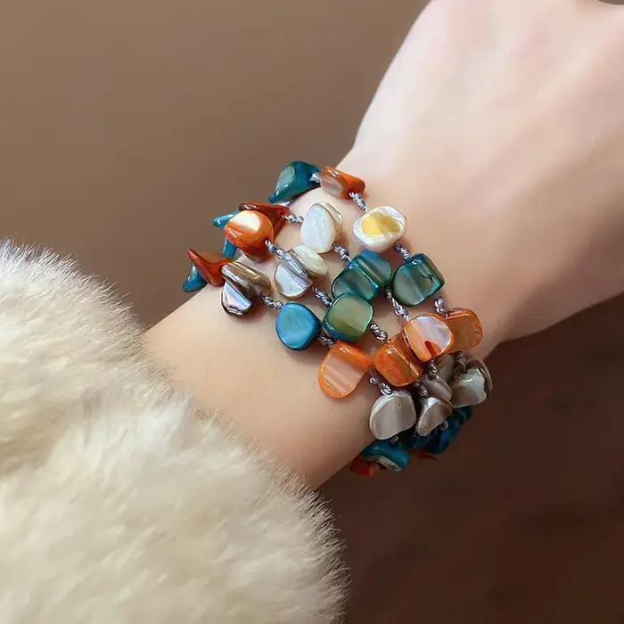 Bracelet de perles coquillages européennes et américaines