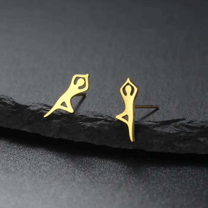 Cazador boucles d'oreilles de méditation de Yoga dépareillées pour femmes