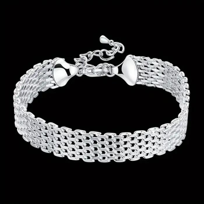 Bracelet en argent sterling 925 avec breloques