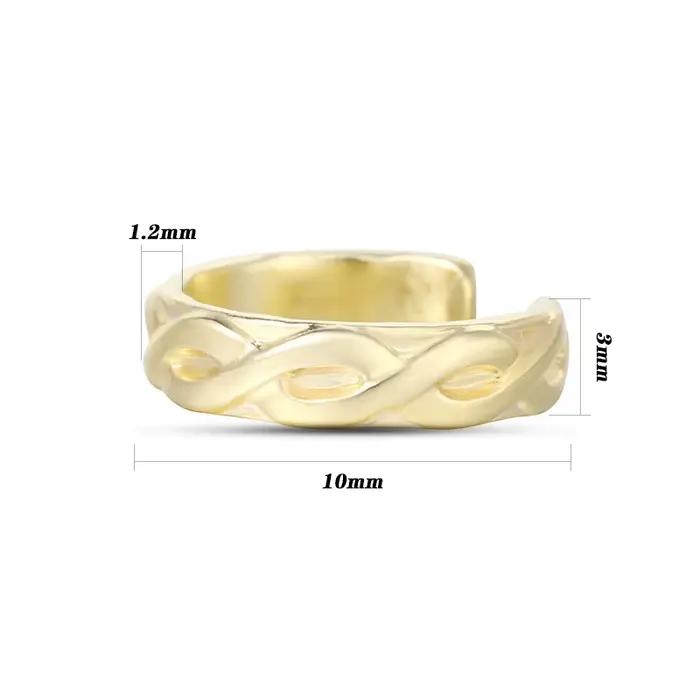 Manchette d'oreille fantaisie en or 14 carats, Manchette large délicate, Manchette d'oreille Conch,