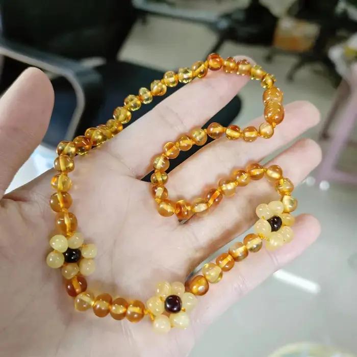 HAOHUPO collier d'ambre pour femmes