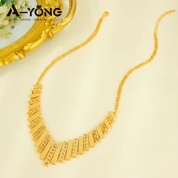 Parure de bijoux exotiques de mode du Moyen-Orient, plaqué or 21 carats, collier, bracelet et boucles d'oreilles de mariée arabe, bijoux vintage pour femmes musulmanes d'Oman
