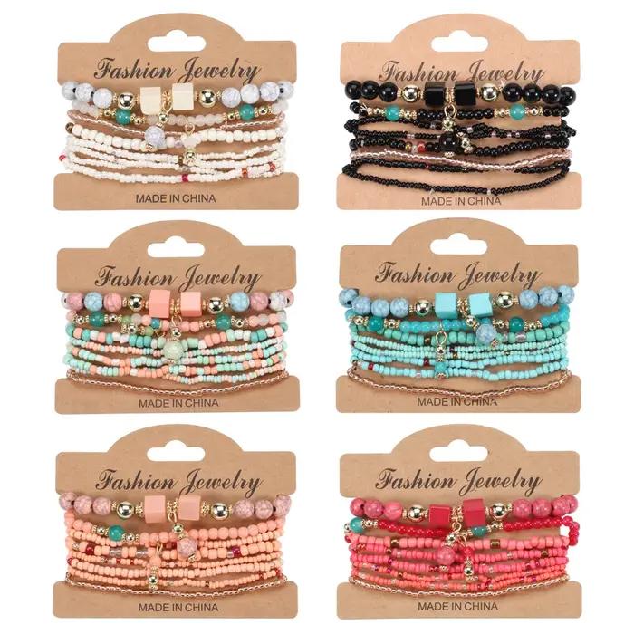 Ensemble de bracelets bohème en perles faites à la main pour femmes
