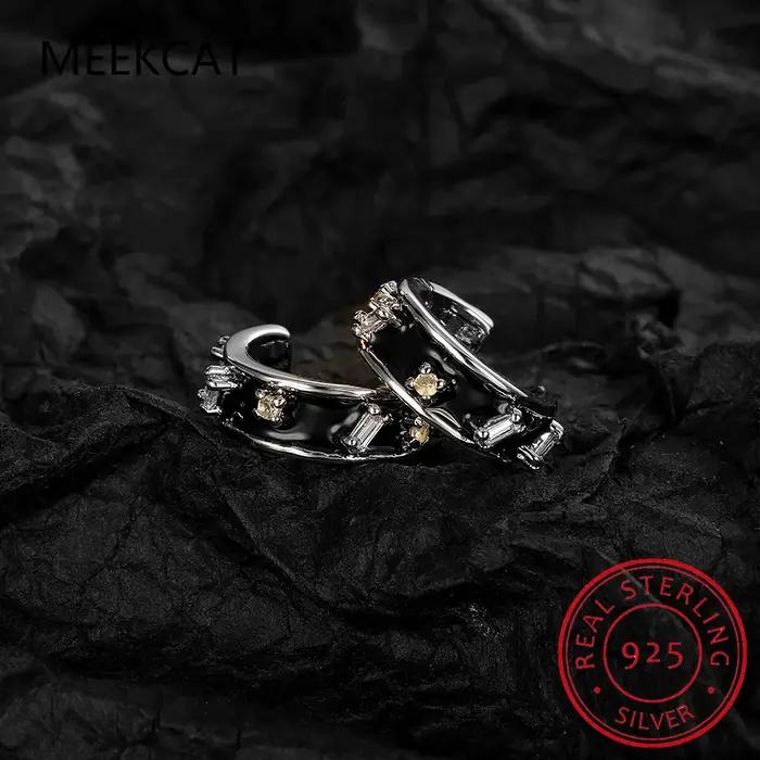 Boucle d'oreille clip en argent regardé 925 pour fille