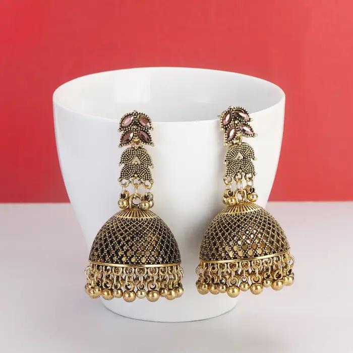 Boucles d'oreilles ethniques couleur or pour femmes