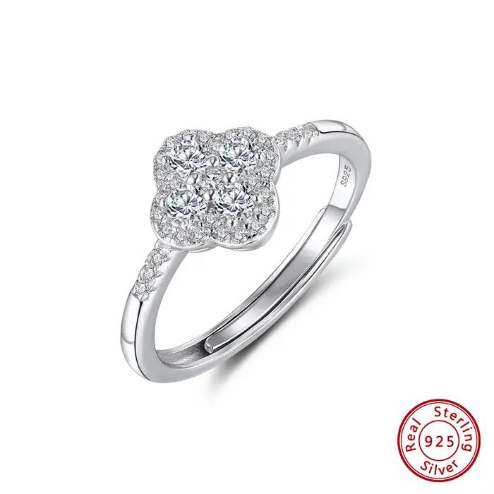 ORSA JEWELS exquis 925 en argent Sterling trèfle à quatre feuilles 8A Premium zircone pendentif coll