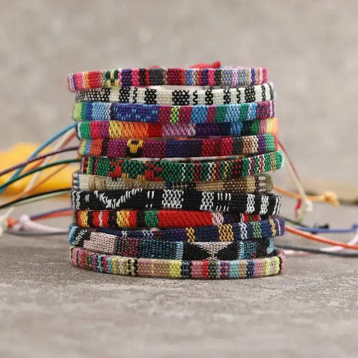 Ensemble de bracelets de plage pour surfeur bohème, 12 pièces, tressés pour hommes et femmes, Bracel