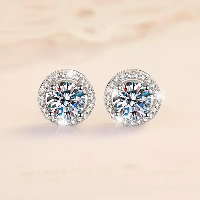 DISINIYA – boucles d'oreilles couleur Mosonite