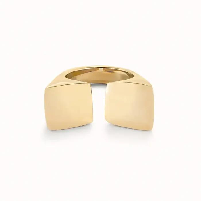 Bague ouverte en or de style décontracté pour l'été