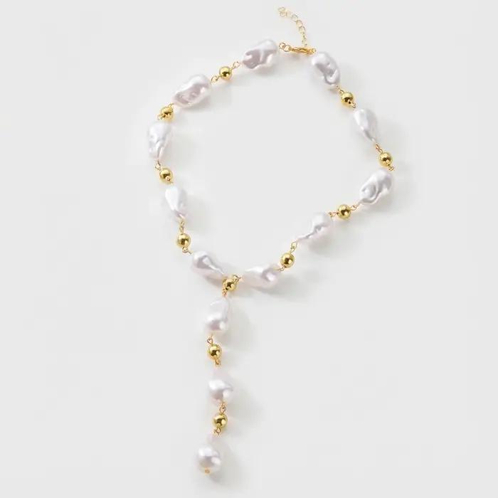 Collier Baroque en forme de Y pour femmes